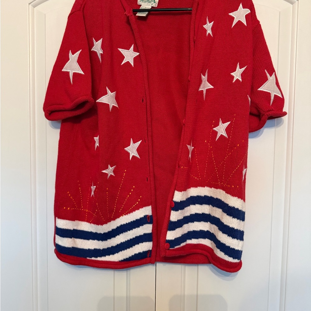 Quacker Factory Vibrant Red Knit Sweater